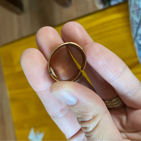 Copper Native American Boho Arrow Tribal Design Adjustable Ring Thumb Ring - Picture 4 of 4